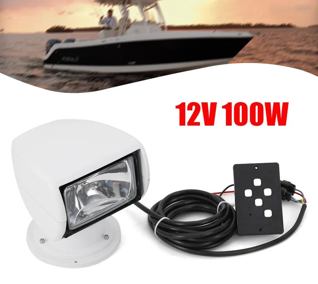 Projecteur de pont pour navigation nocturne 100W et télécommande 12V