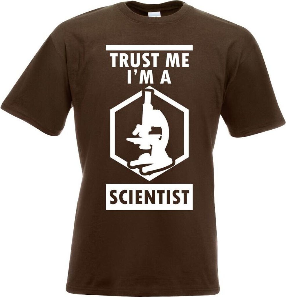Kiwistar - T-Shirt - Chocolate - Trust me, im a Scientist Motiv Bedruckt Funshirt Design Print - mit Motiv Bedruckt - Funshirt Design - Sport - Fre...
