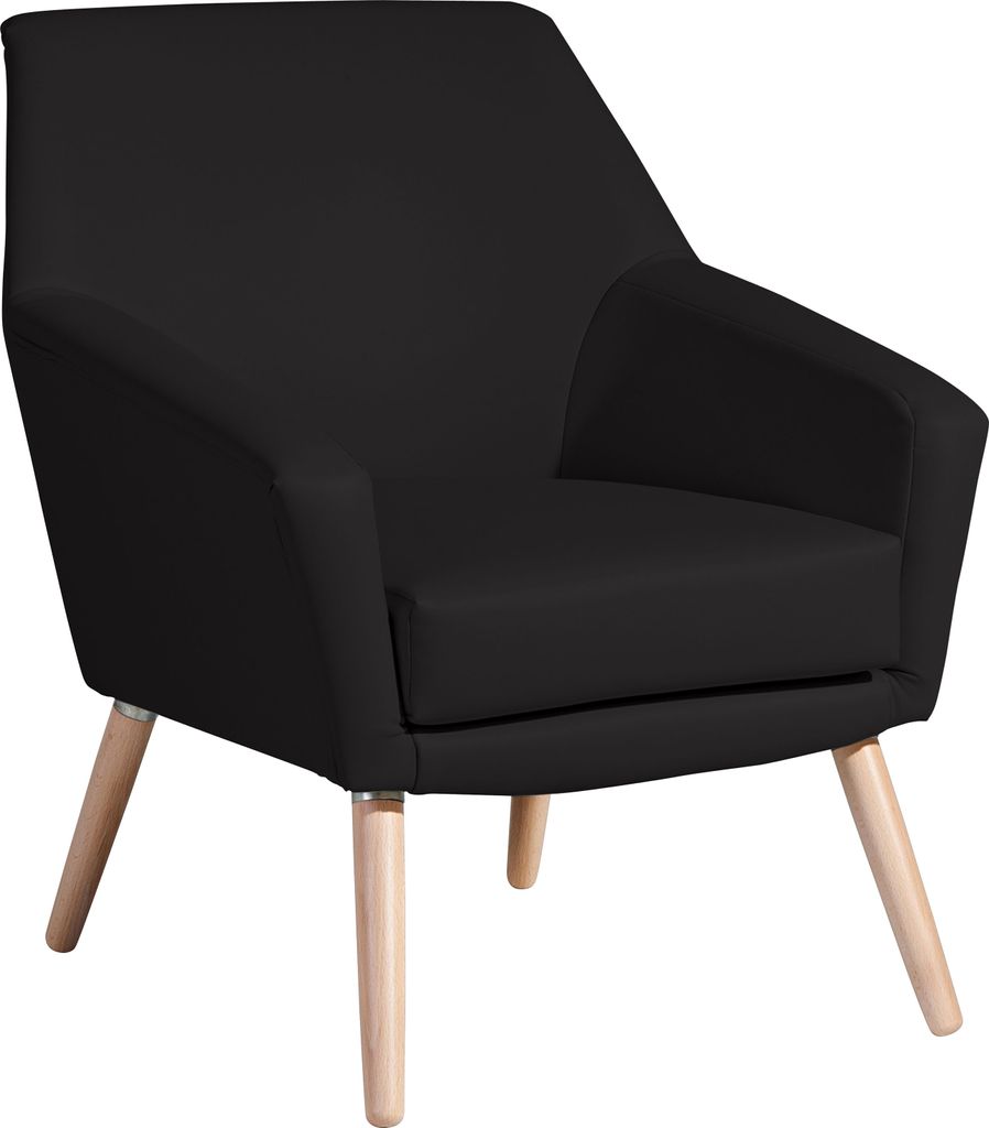 Max Winzer Sessel Alegro - Kunstleder schwarz - Maße: 67 x 71 x 81 cm