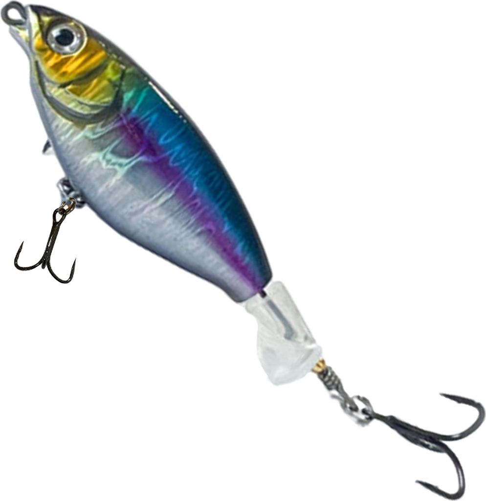 7,5 cm/6 g, 9 cm/11 g Angelköder mit scharfem Haken, realistische 3D-Augen, schwimmender Kunstköder aus Metall, für den Außenbereich, Angelzube...