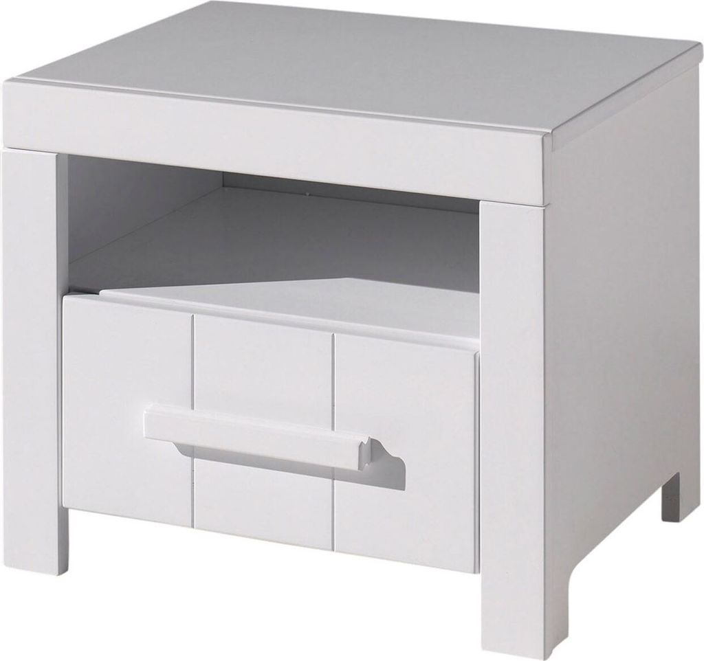 Nachtkonsole Karalynn 50x39x42 Nachtkommode MDF Weiß