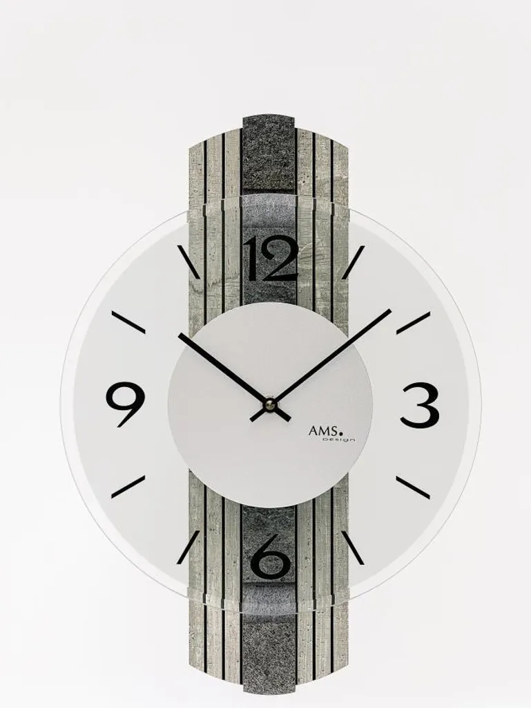 Pendule Murale Design AMS 9675 Mécanisme Silencieux pour Salon Chic