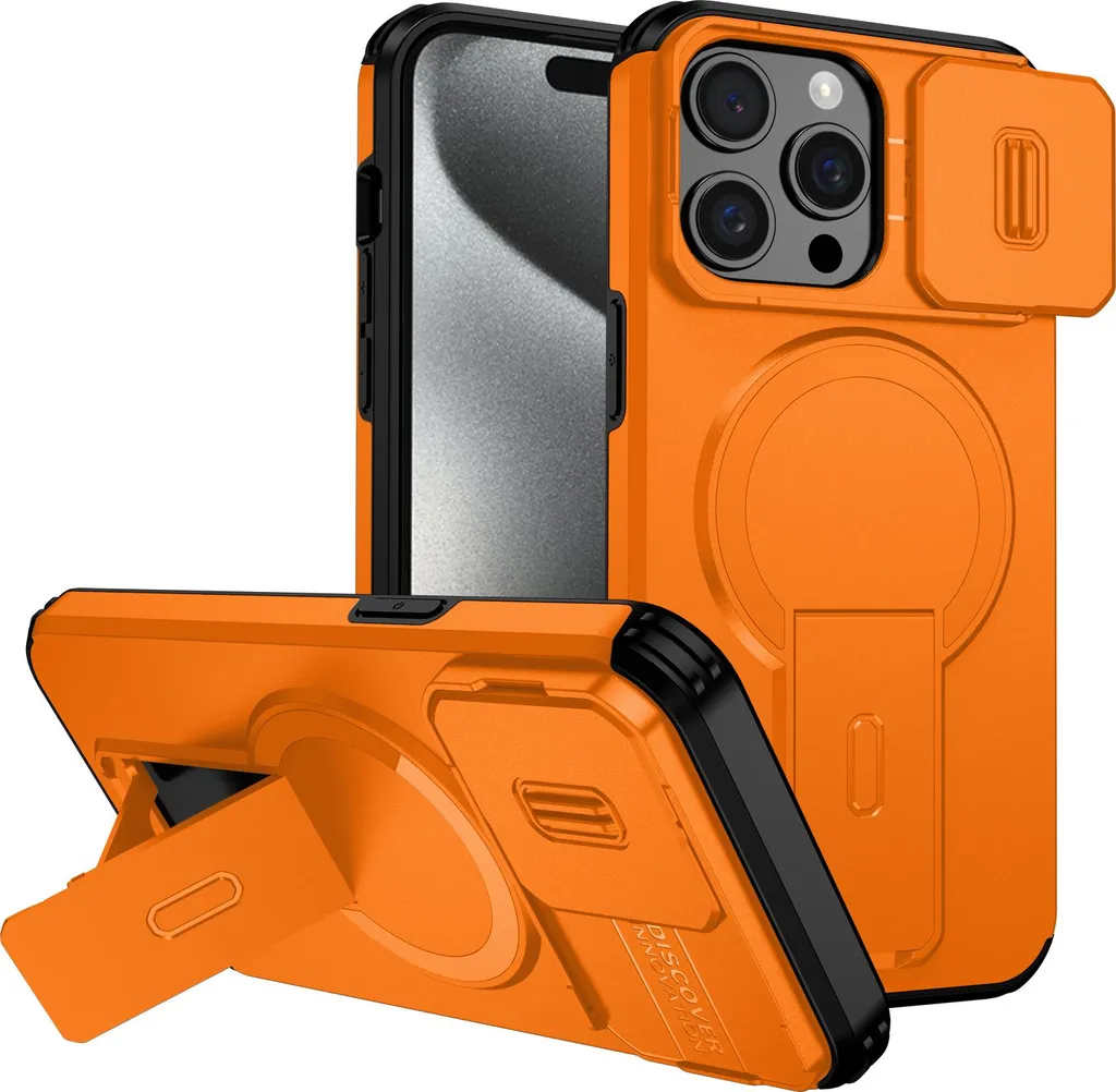 Custodia Magnetica Professionale iPhone 15 Pro Max Arancione
