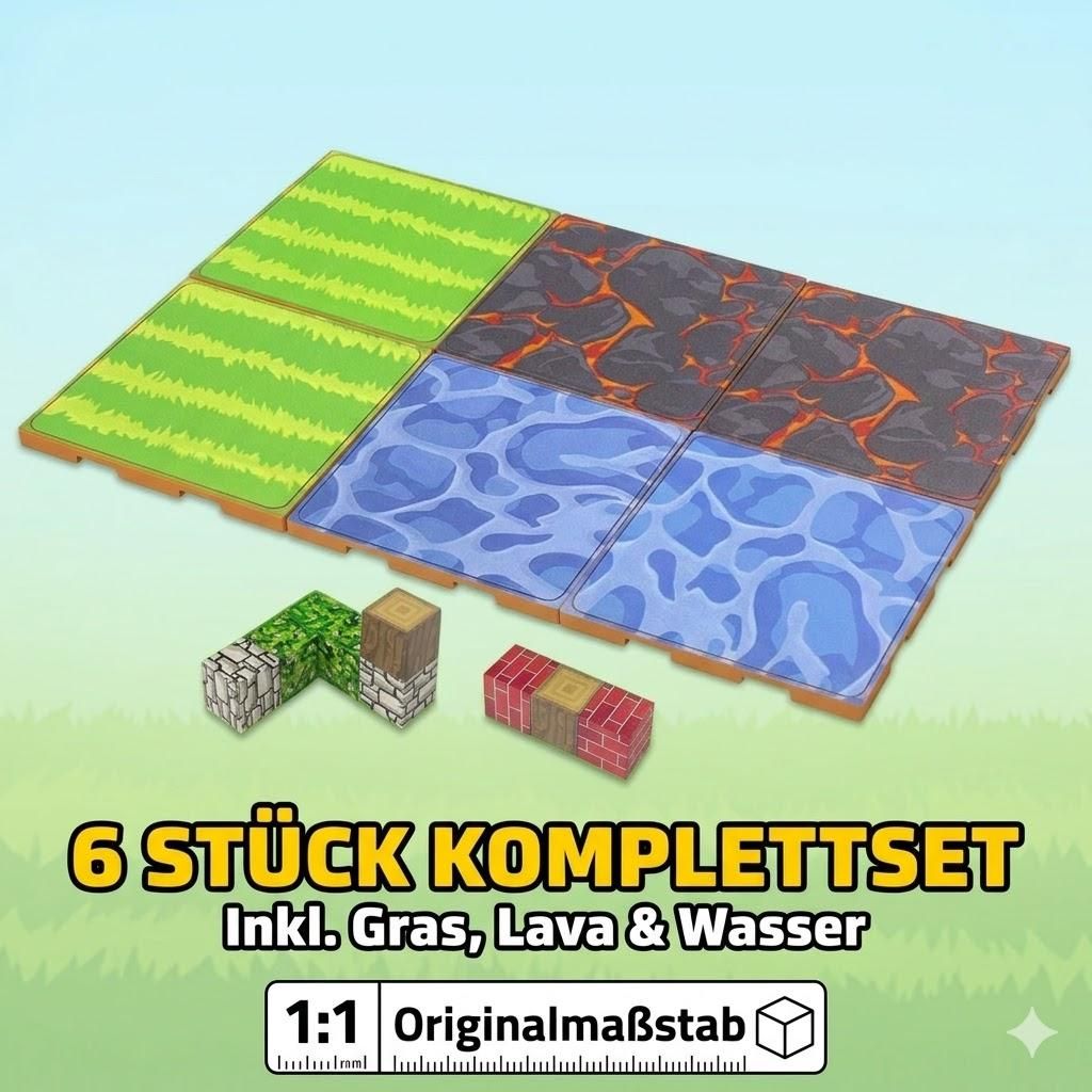 6er Set Magnetische Grundplatten für Magnetbausteine Produktbild 