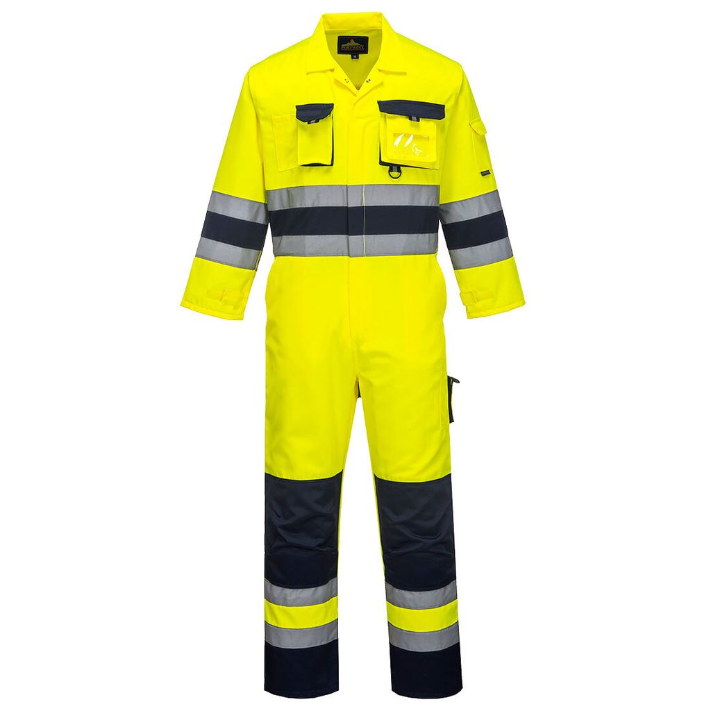 Portwest TX55 Nantes Warnschutzoverall Yellow/Navy Gr. XL