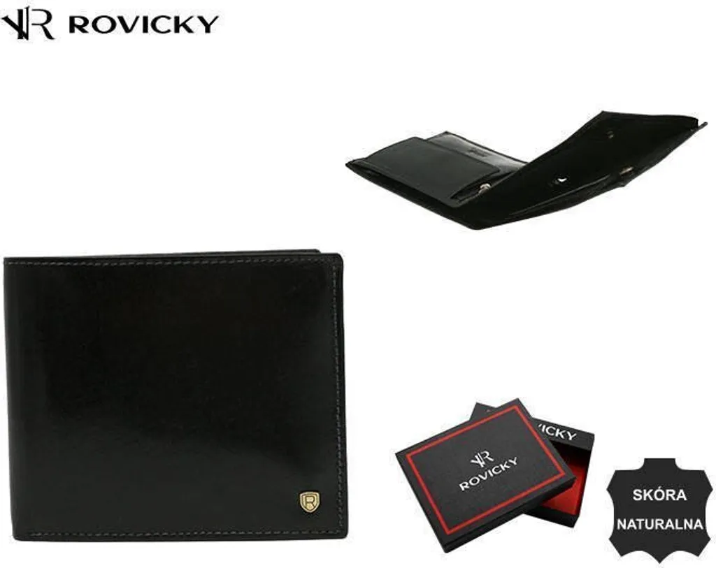 Portafoglio da uomo in pelle con RFID - Rovicky