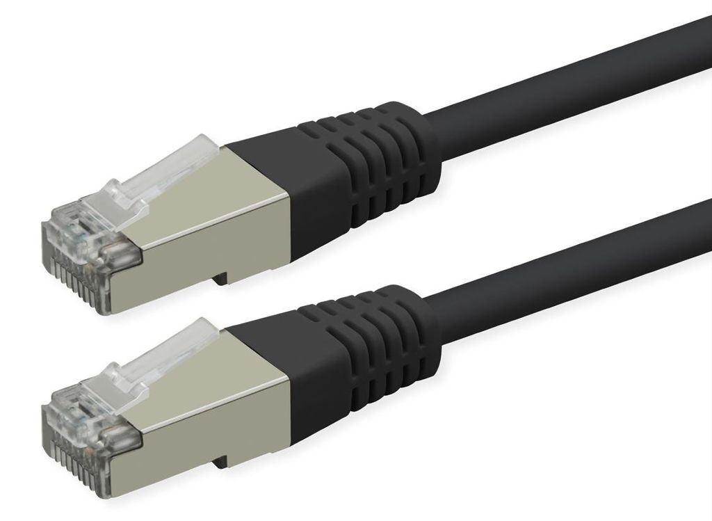 ROLINE Patchkabel Cat.6 (Class E), PoE, S/FTP (PiMF), schwarz, 7 m