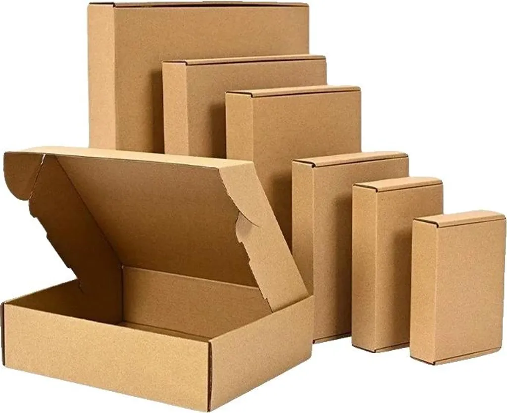 Scatole di cartone ondulato per spedizioni, design leggero, materiale ecologico, 18x18x8 cm