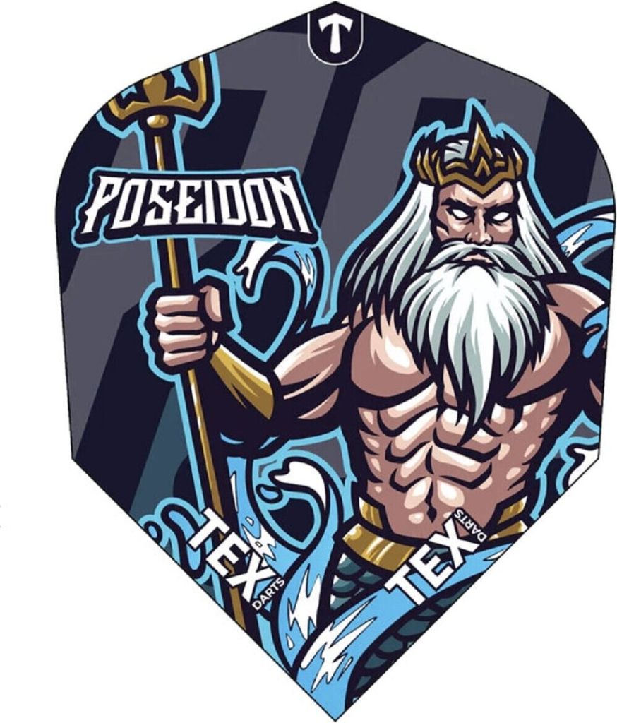 Dart Flights mit Poseidon-Motiv – Stabil und langlebig für präzise Würfe
