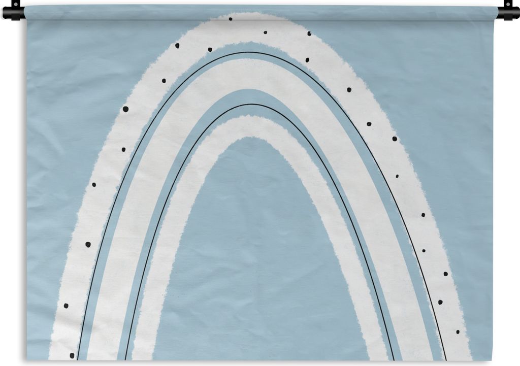 MuchoWow Wandteppich Wandbehang Regenbogen - Abstrakt - Pastell 90x67.5 cm Tapisserie Dekoration Wandtuch - Fototeppich - Wand-Skulpturen