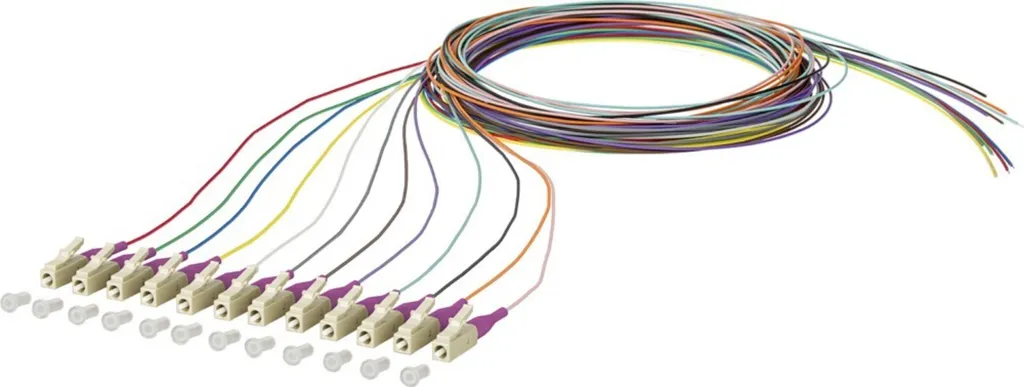 Pigtail LC OM4 2m Metz Connect pour connexion fibre optique sans perte