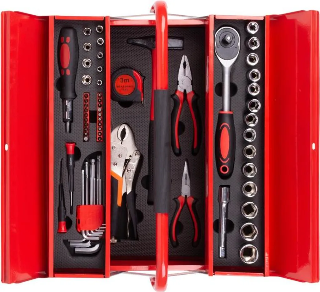 Set d'outils Strend Pro S264 de 64 pièces avec mallette métallique 1/2+1/4