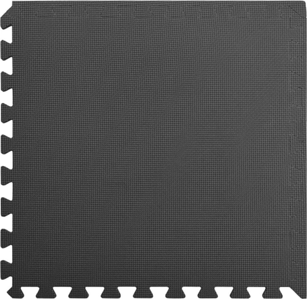 vidaXL Bodenmatten 24 Stk. 8,64 m² EVA-Schaum Schwarz Produktbild 