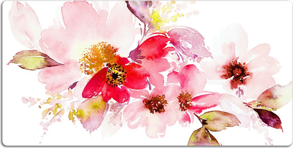 Schreibtischmatte Tischunterlage 120x60 cm Mauspad - Pastellblumen