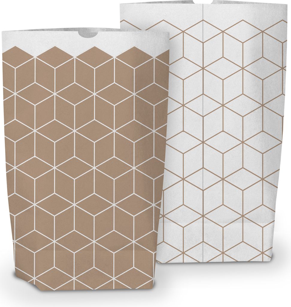 25x itenga Geschenktüte bedruckt 17x26cm Muster Geometrie Produktbild 