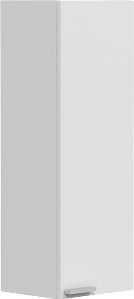 Meuble Haut de Salle de Bain Gain de Place KONCEPT Blanc 30x85x25 cm