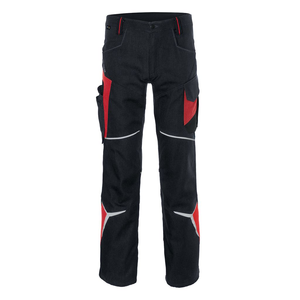Kübler Bodyforce Hose schwarz/mittelrot Gr. 56