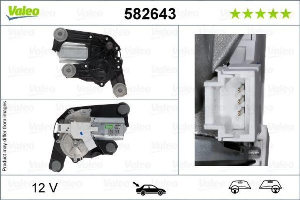 Valeo 582643 Moteur d'essuie-glace OE 6405LF pour Citroën C5 Phase 1