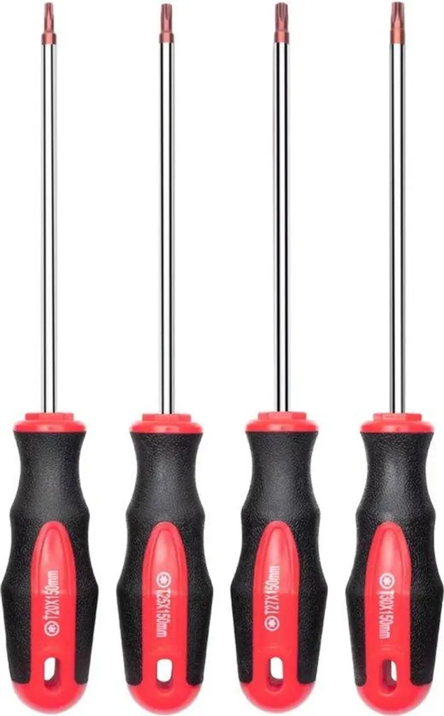 Tournevis Torx en acier S2 avec pointe rouge magnétique