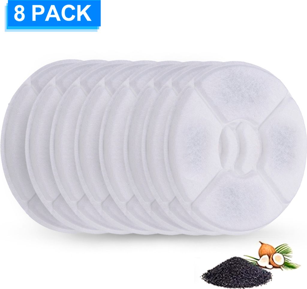 Cat Water Fountain Filter Ersatzfilter fuer Blumenbrunnen Cat Water Fountain Wasserspender 8PCS