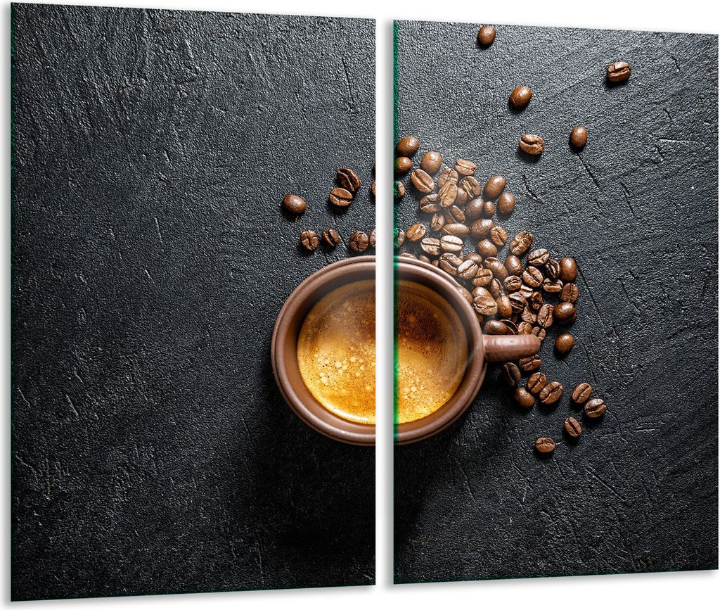 Herdabdeckplatten 2 teilig 30x52 Glaskeramikkochfeld Abdeckung Glas Kaffee