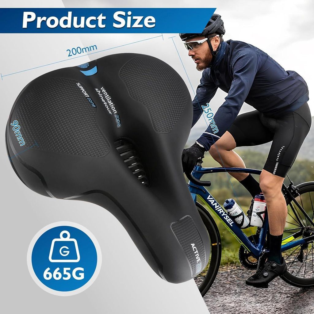 Produktbild von MidGard Fahrradsattel Fahrrad Sattel Ergonomische Fahrradsitz Mit Schlitz E-Bike MTB Rennrad (1-tlg