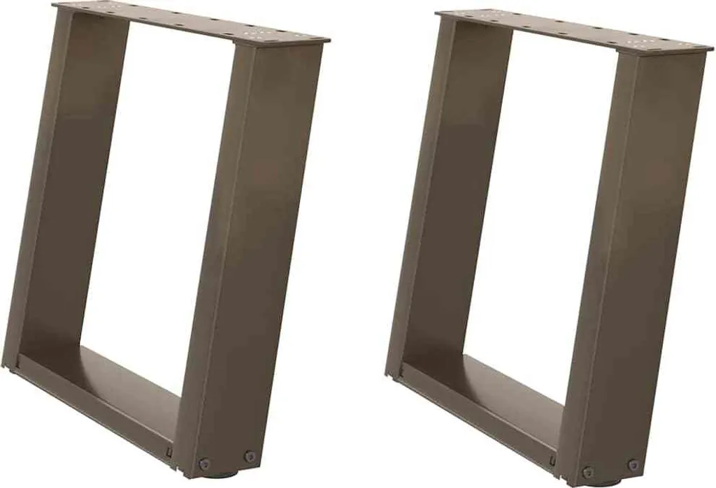 SYFAX™ Set 2 Gambe Acciaio Naturale per Tavolino 50x(42-43) cm