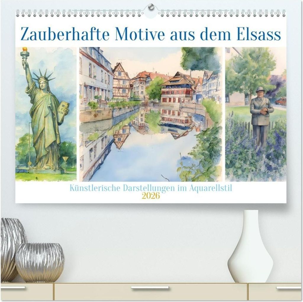 Zauberhafte Motive aus dem Elsass (hochwertiger Premium Wandkalender 2026 DIN A2 quer), Kunstdruck in Hochglanz