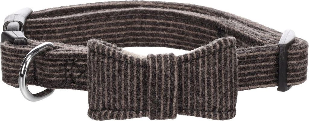 Flamingo Halsband mit Schleife Herbert dunkelbraun, Größe: XS