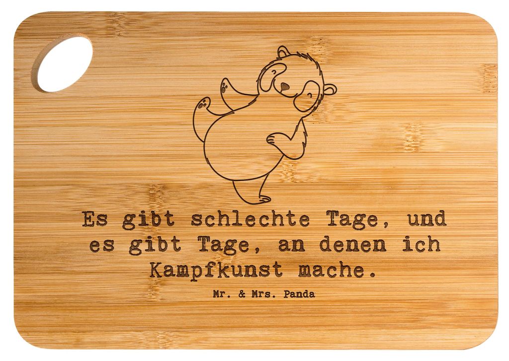 Mr. & Mrs. Panda Holzbrett Panda Kampfkunst - Transparent - Geschenk, Selbstverteidigung, Frühstücksbrett, Schneidebrett, Kampfsportarten, Küche...