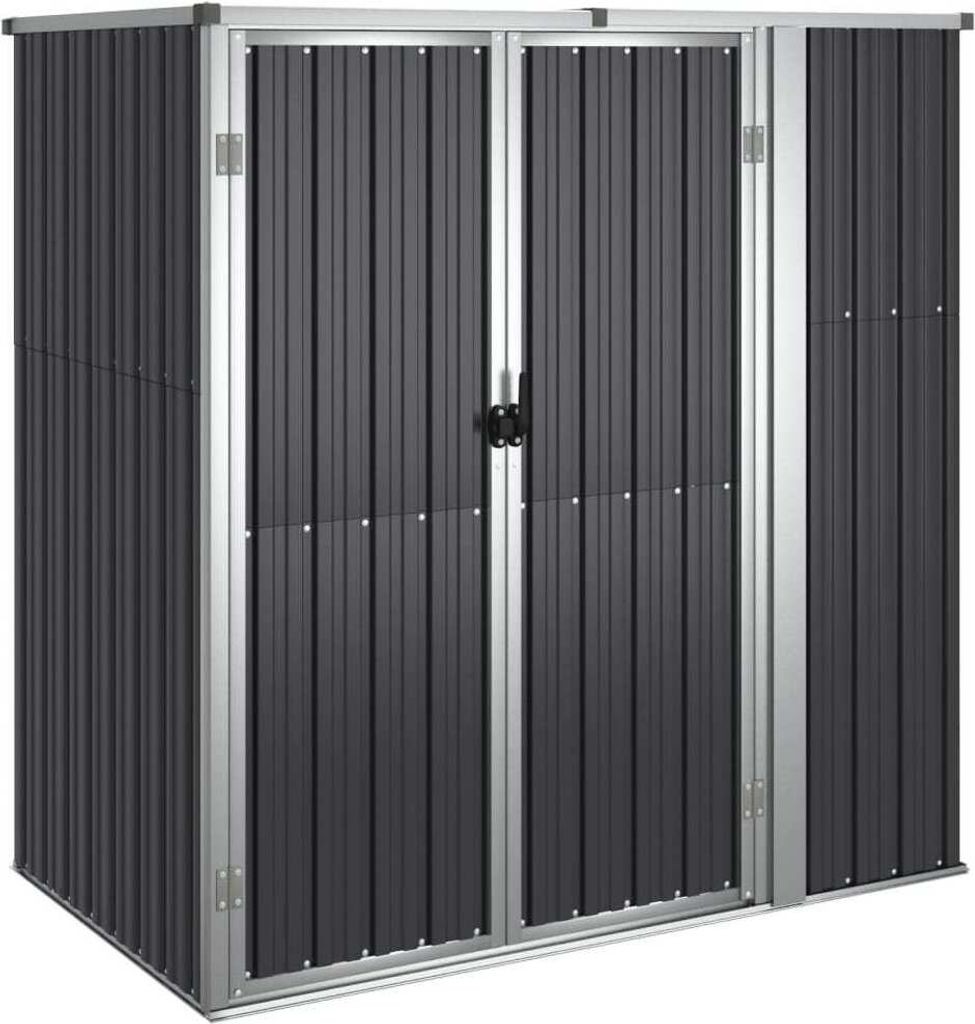 vidaXL Casetta da giardino antracite 161x89x161 cm Acciaio Immagine del prodotto 