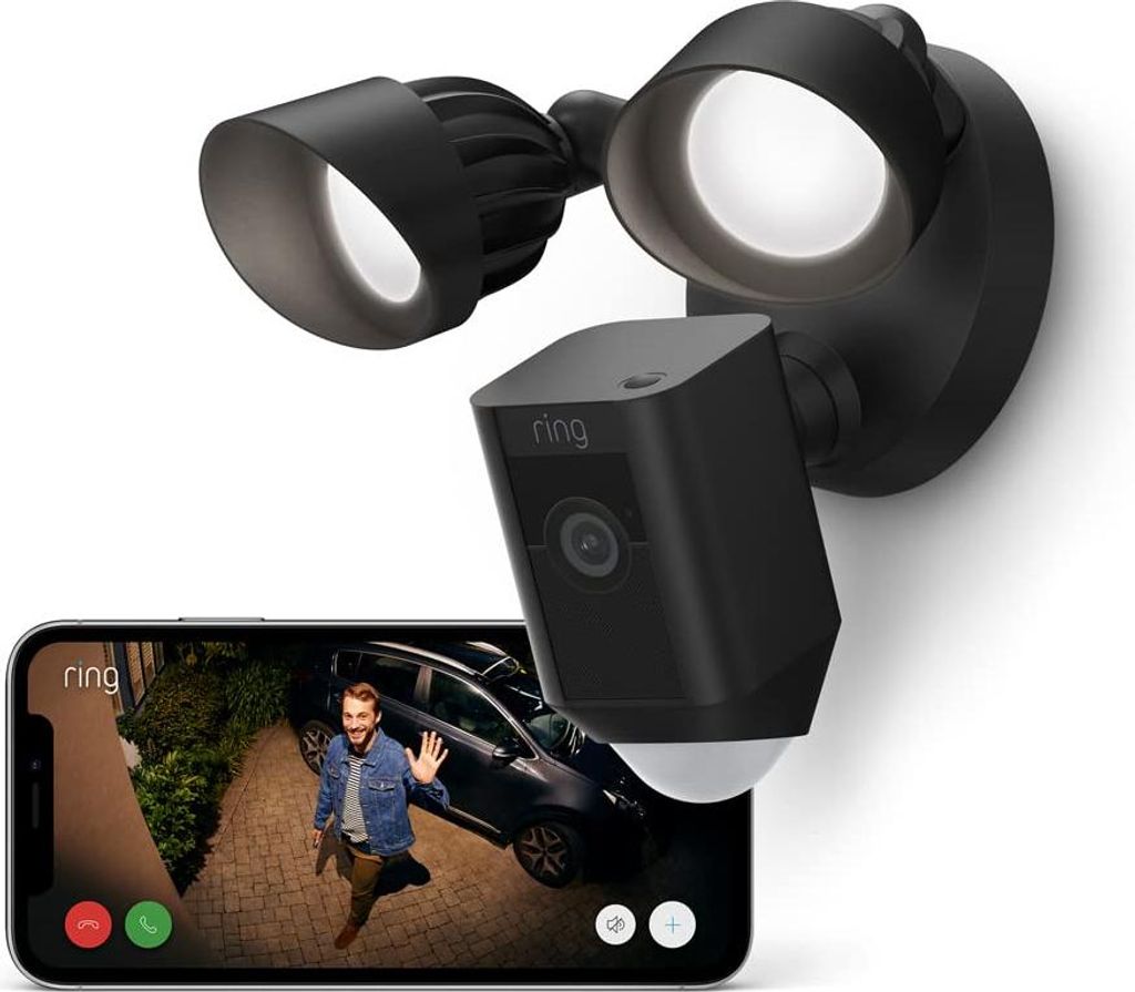 Ring Flutlichtkamera Plus Kabel (Floodlight Cam Wired Plus) Produktbild 