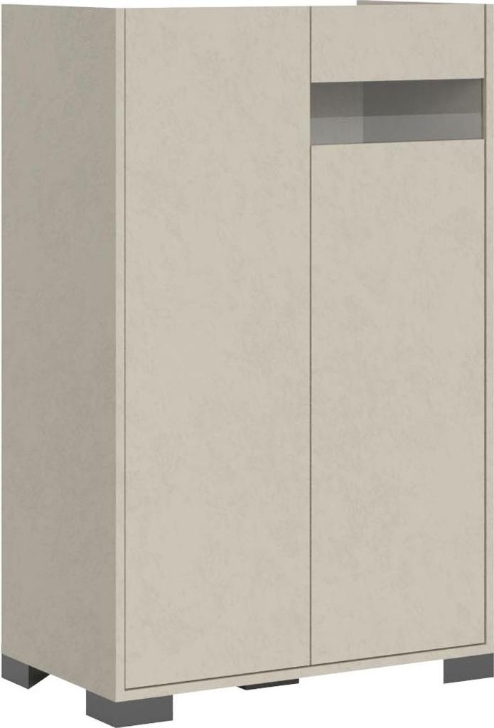 ITAMOBY - Credenza alta 2 ante 70x35x110 cm Riflesso Immagine del prodotto 