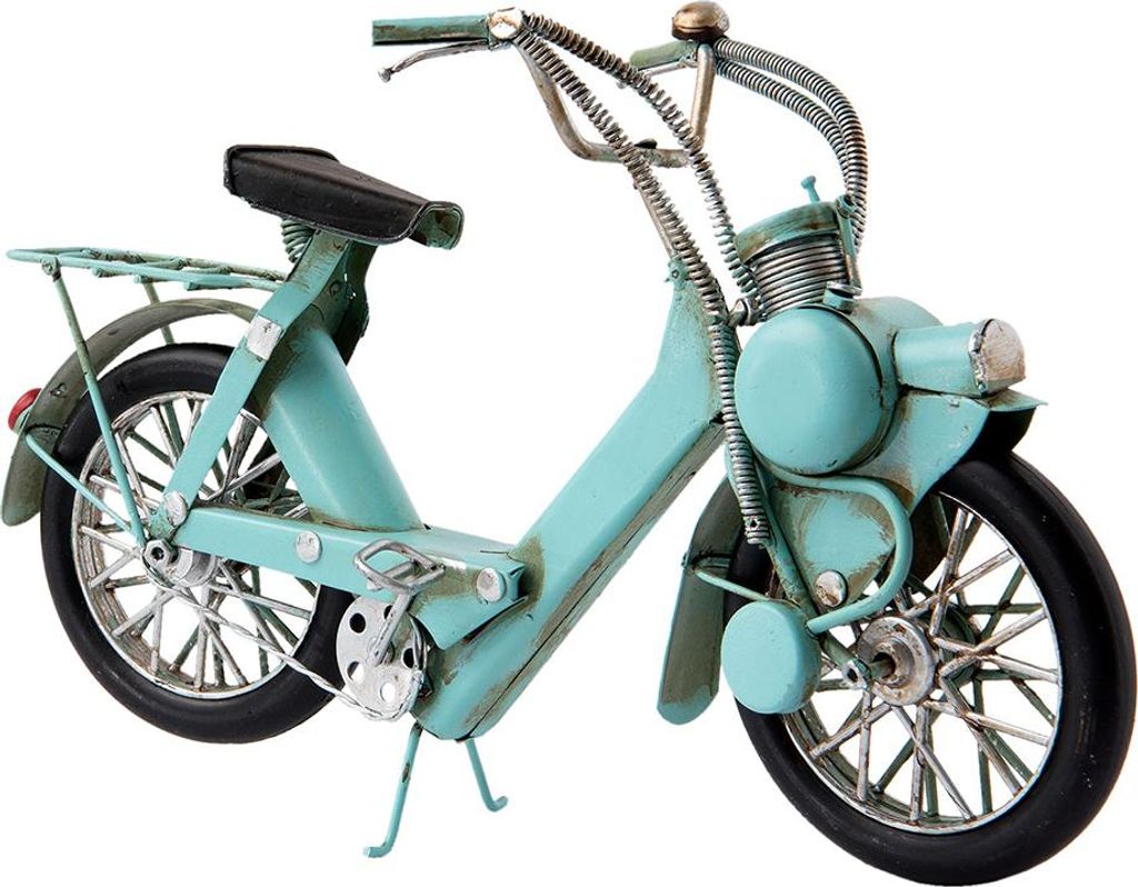 Clayre & Eef Dekorative Miniatur Motor 27x9x17 cm Blau Eisen