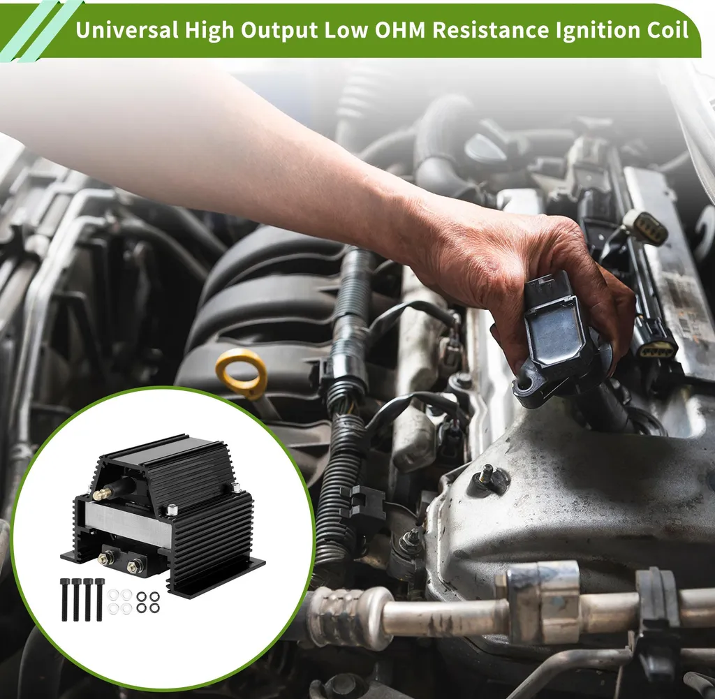 Bobine d'allumage haute puissance noire pour moteurs V8 Chevy et Ford