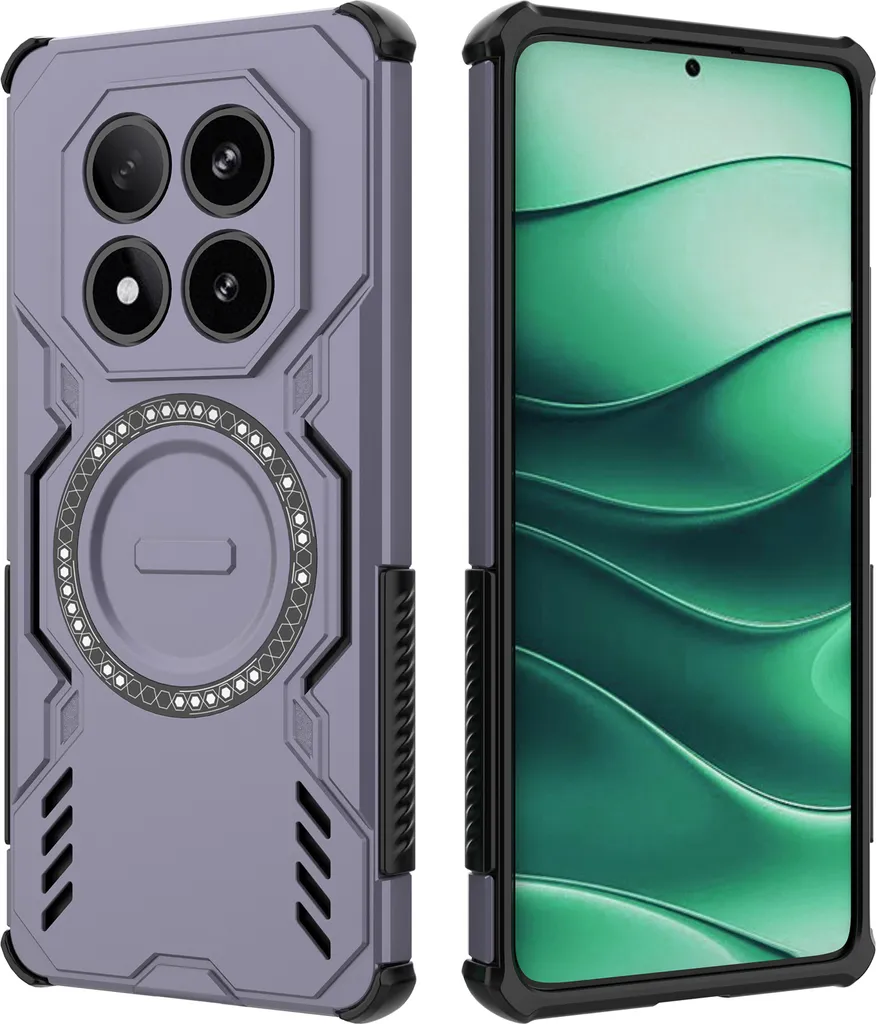 Custodia Ibrida Viola per Xiaomi Poco X7 - Design Magnetico e Slim