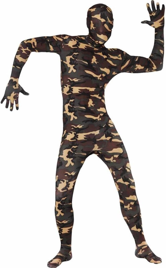 Camouflage Ganzkörperkostüm Größe: XL