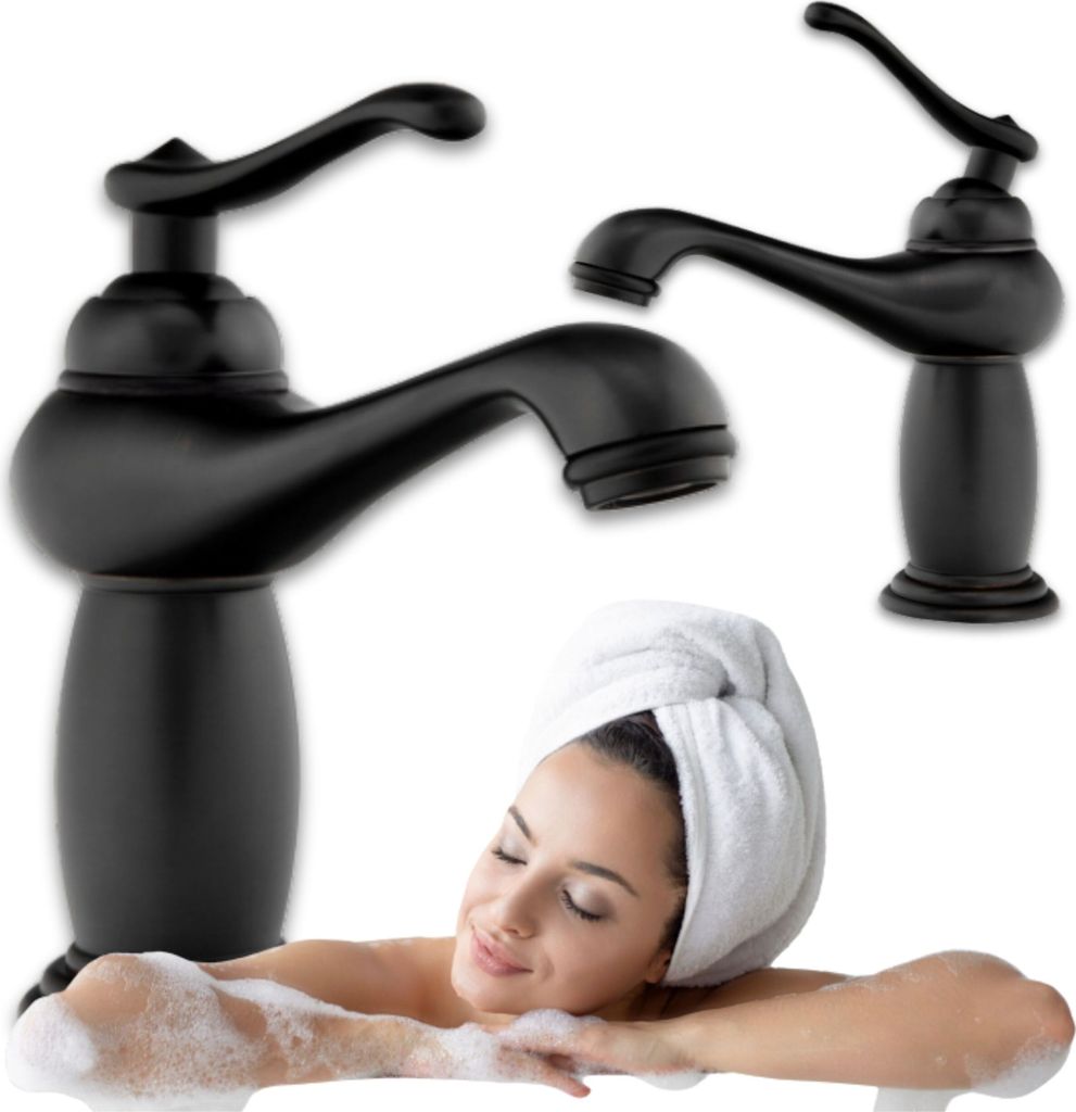 Silla | Wasserhahn Bad - Schwarz - Spültischarmatur - 18,5 cm Höhe - Einhebelmischer