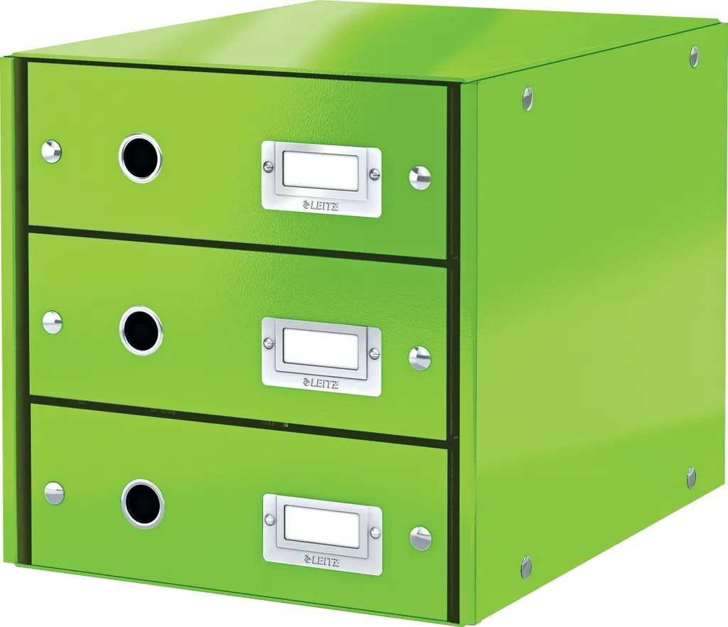 Rangement Bureau Leitz Vert : Fini le Désordre avec cette Boîte 3 Tiroirs A4