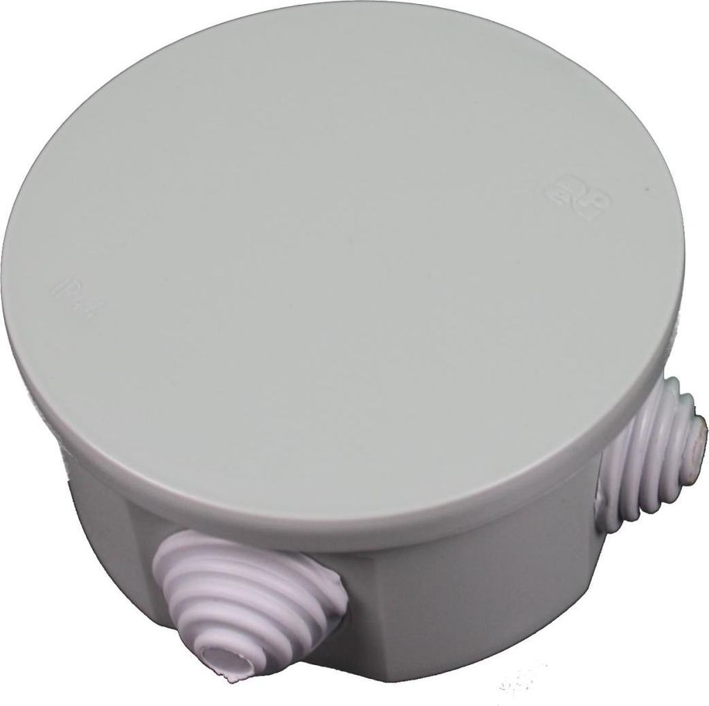 Aufputz Installationsgehäuse Verteilerdose Abzweigkasten Ø 80 x 40 mm IP44, rund