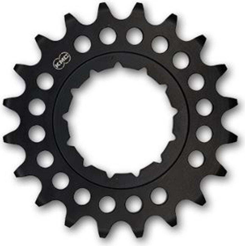 KMC Steck-Zahnkranz, 1/2" x 1/8", schwarz, Cr