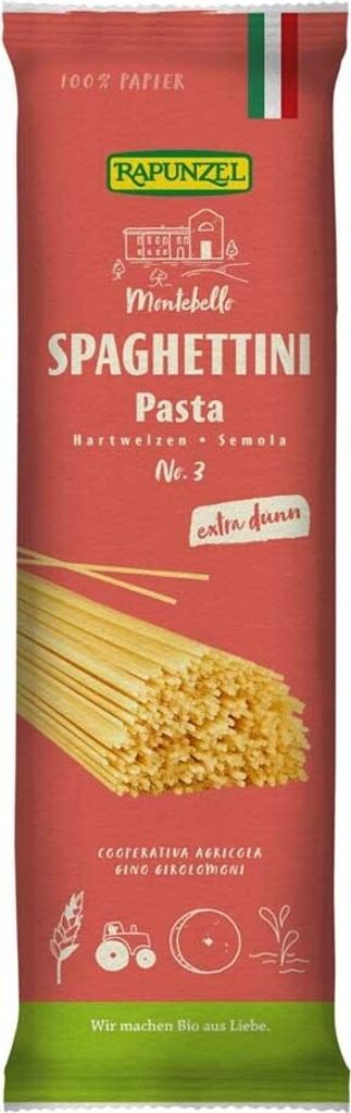 Rapunzel Spaghettini Semola No.3 extra tenké, Obrázok produktu 