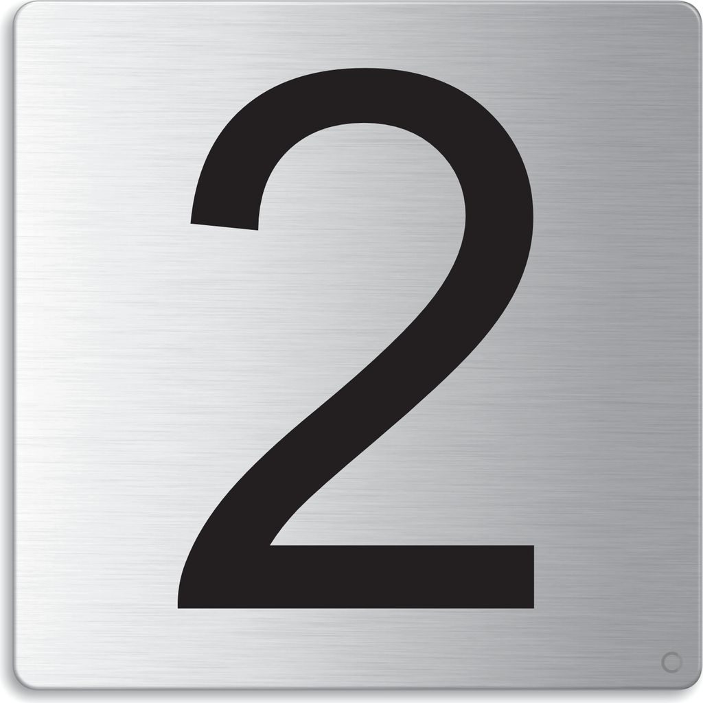 Türnummer I Zimmernummer I EdeIstahI TürschiId "2" I 85x85 Produktbild 