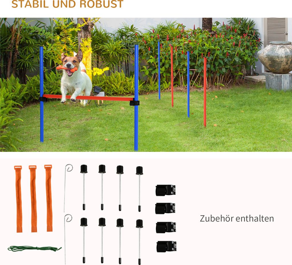 Výcvikové zariadenie pre psov PawHut Agility, cvičebná Obrázok produktu 6