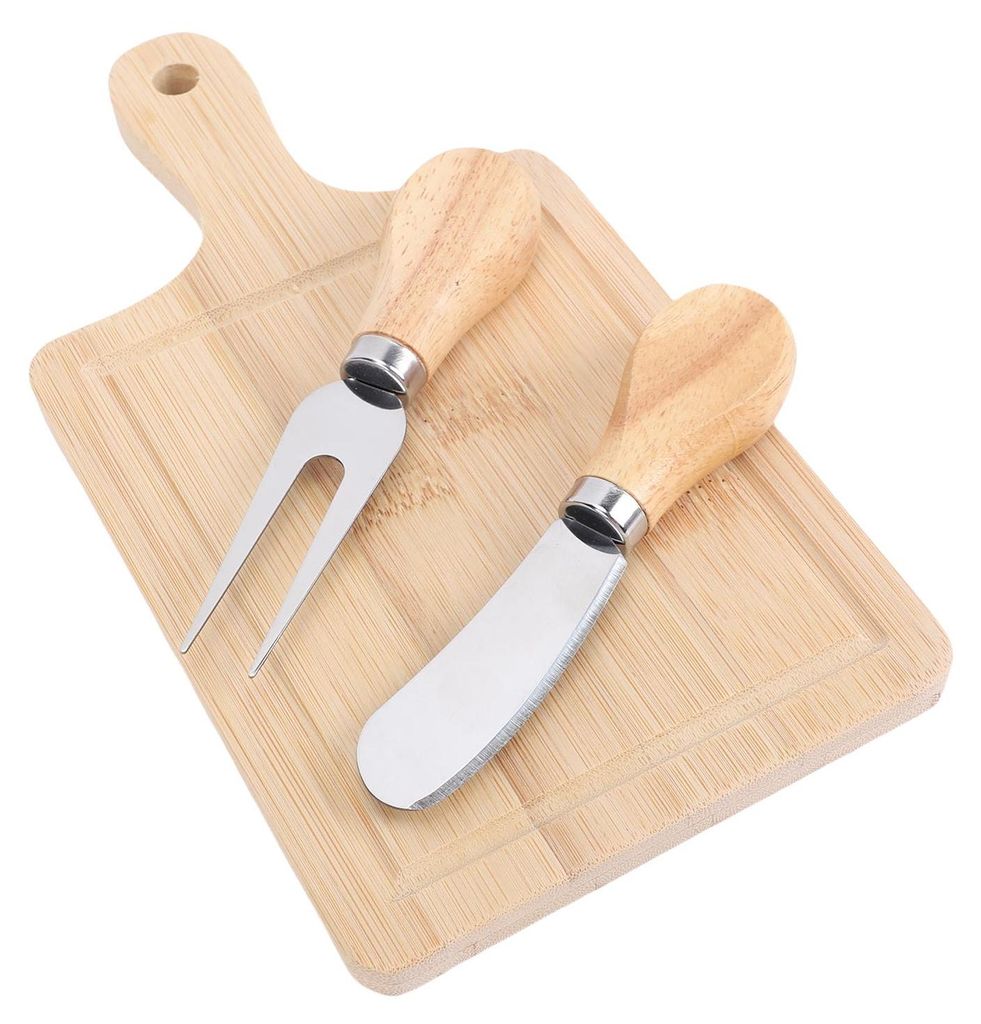 Cheese Board Set Exquisite Square Wood Charcuterie Board with 2 Tools for Party Baby Shower Wedding Present