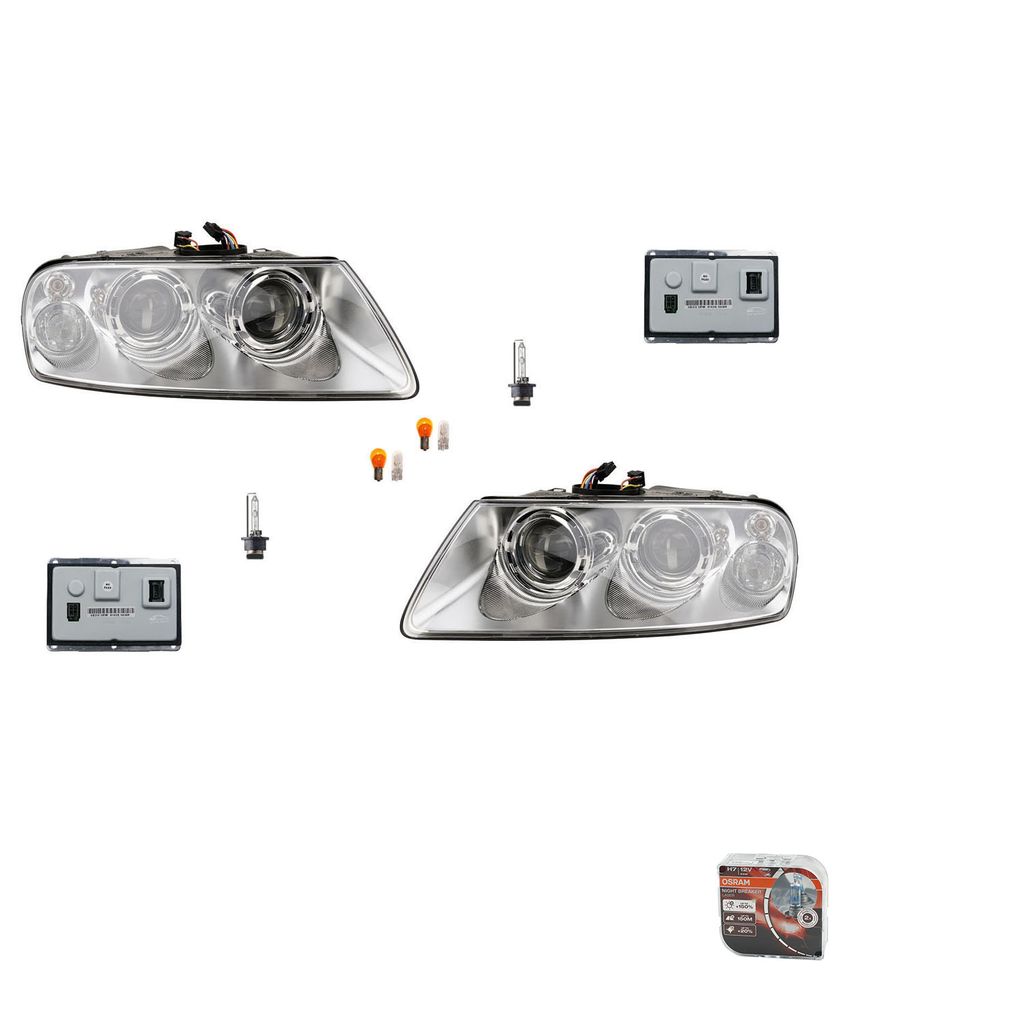 Johns, Scheinwerfer + Osram Night Breaker Laser passend für VW Touareg 7L 02-06 Set LR 3D0907391B 3D1941015G 3D1941015J 3D1941016G 3D1941016J 3D19...