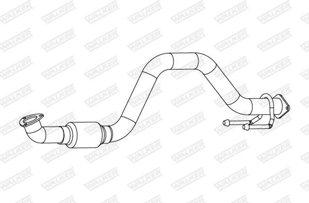 Tuyau d'échappement WALKER 10960 OE 1K0254304C pour Golf V et Golf VI