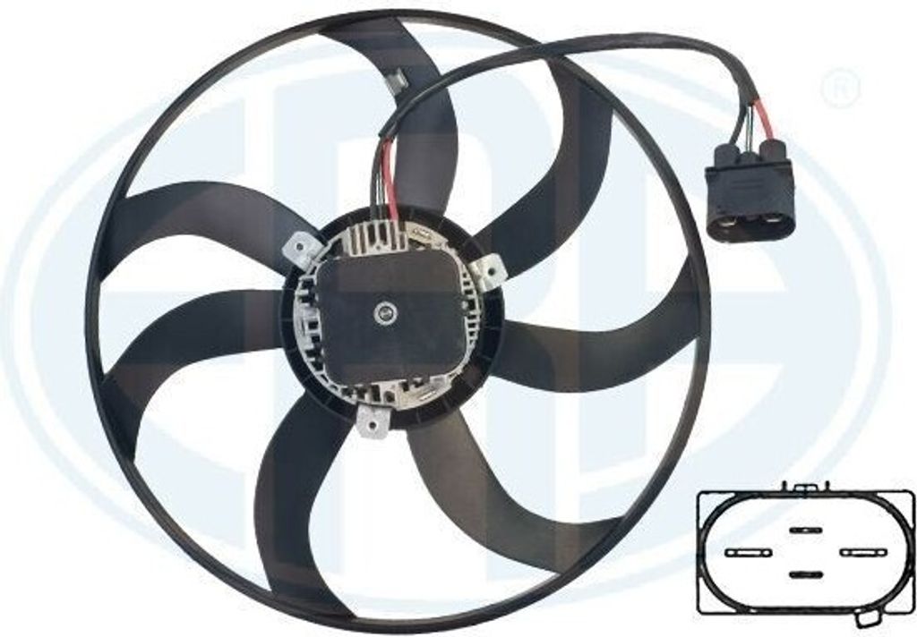 ERA 352120 Lüfter Motorkühlung Kühlerlüfter für VW GOLF VI (5K1) Wasserkühler Ø410mm