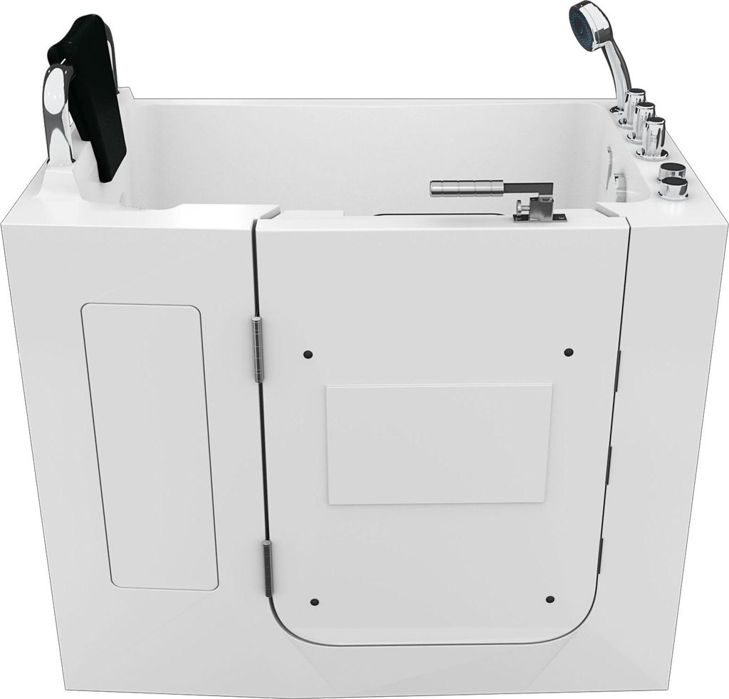 Sitzwanne Whirlpool Badewanne mit Tür S08WP-TH-B-L 110x68cm
