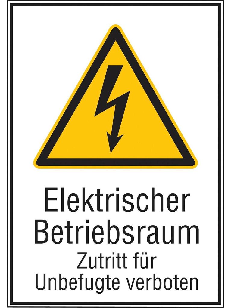 Warnschild Elektrischer Betriebsraum 185 x 131 mm